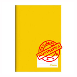 Caderno Brochura Capa Dura 1/4 140x200mm Amarelo 96 FL 